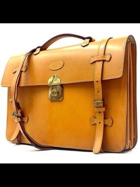 Mulberry Men's Leather Satchel in Warm Tan